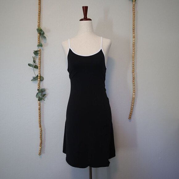 Black White Trim Athletic Mini Dress Size XS - Picture 1 of 5